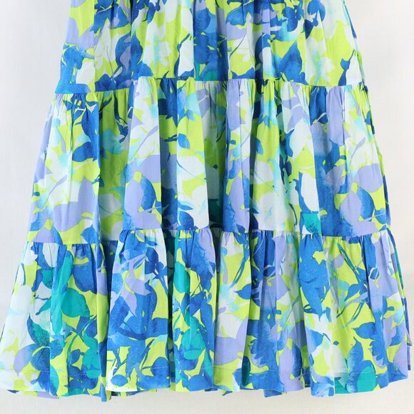 Taylor Floral Blue and Green Dress - Picture 4 of 4